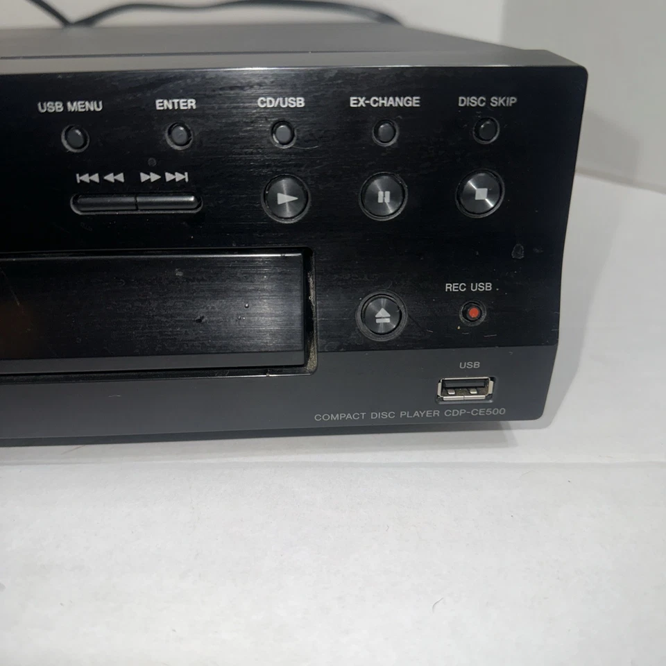 Sony CDP-CE500 5 Disc CD Changer Carousel Player USB Front Recorder NO REMOTE - Image 4 of 4