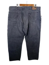 Wrangler Black Jeans 42x30 Relaxed Rugged Wear Bootcut Mens VTG Grunge Western