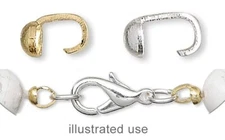 Bead Tip, 100 Gold Or Silver Plated Standard Style 5x3mm Cups with 0.029" Hole