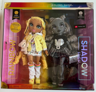 2023 Special 11  Rainbow High Sunny, Luna Madison Twins 2-pack Shadow High Dolls
