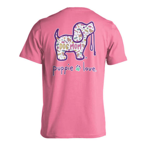 NEW PUPPIE LOVE WOOF DOG MOM T- SHIRT - Picture 1 of 1