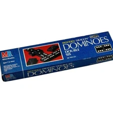 Wooden Dragon Dominoes Full Set in Box with instructions 1983