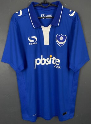 MEN'S SONDICO FC PORTSMOUTH 2015/2016 HOME SOCCER FOOTBALL SHIRT JERSEY SIZE M