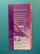 HAWAIIAN  AIRLINES SAFETY CARD -- DC 10