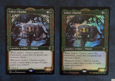 MTG 2x ESIKA s CHARIOT SHOWCASE 1 Folie