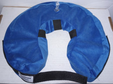 Inflatable Dog Cone Collar - Soft Protective - Size: Medium Neck 8"-12" - Blue