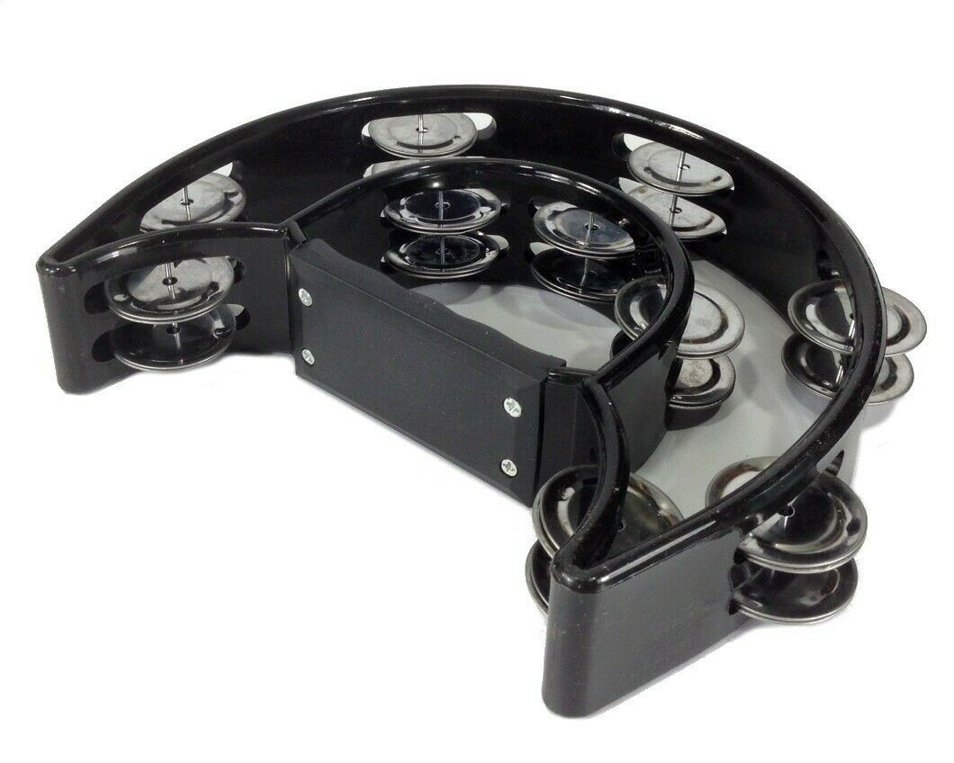 Hand Held Double Row Tambourine & Maracas Set Authentic