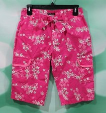 One Step Up Size 16 Shorts Orange Floral Belted Girls Cargo Shorts
