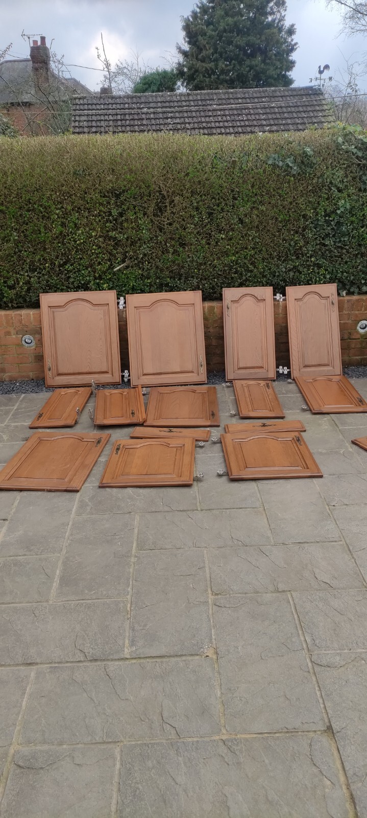 solid oak kitchen cupboard doors eBay