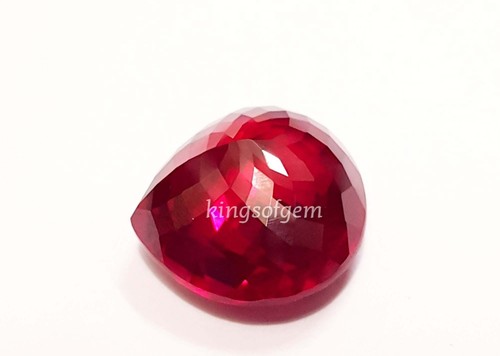 30.50 Ct Certified Natural Red Ruby Heart Checkerboard Loose Gemstone - Picture 2 of 6