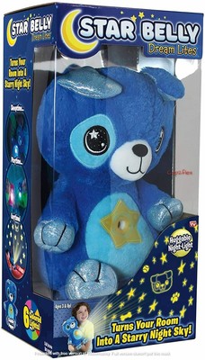 stuffed animal with light in belly