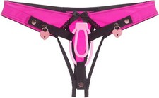 Male Chastity Cage Sissy Training Lockable THONG Panties Anti-Falling Harness
