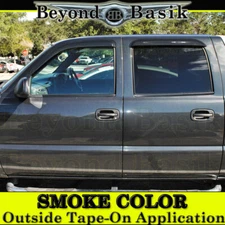 2001-2005 2006 CHEVY SILVERADO Crew Cab 4PC Smoke 4 Door Vent Visor Rain Guards