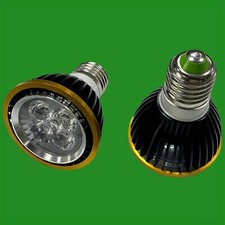 2x 5W PAR20 LED Reflector Spot Light Bulbs ES E27 Lamp 4000K Cool White 100-240V