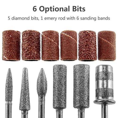 Pinkiou Portable Electric Nail Drill Set Pen Sander Polish Machine Acrylic... - Picture 6 of 8
