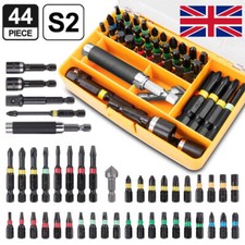 1/4” Impact Drill Screw Driver Nut Bit Magnetic Set Hex Shank 44 PCS Hi-Spec .