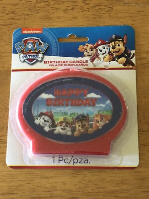 Paw Patrol Birthday Candle Boy Girl Party Decorations Supplies Cake Topper Dog