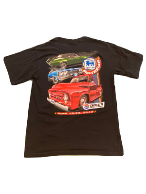 2012 AutoFair Show Charlotte Motor Speedway T Shirt SZ. Med USA Double Sided