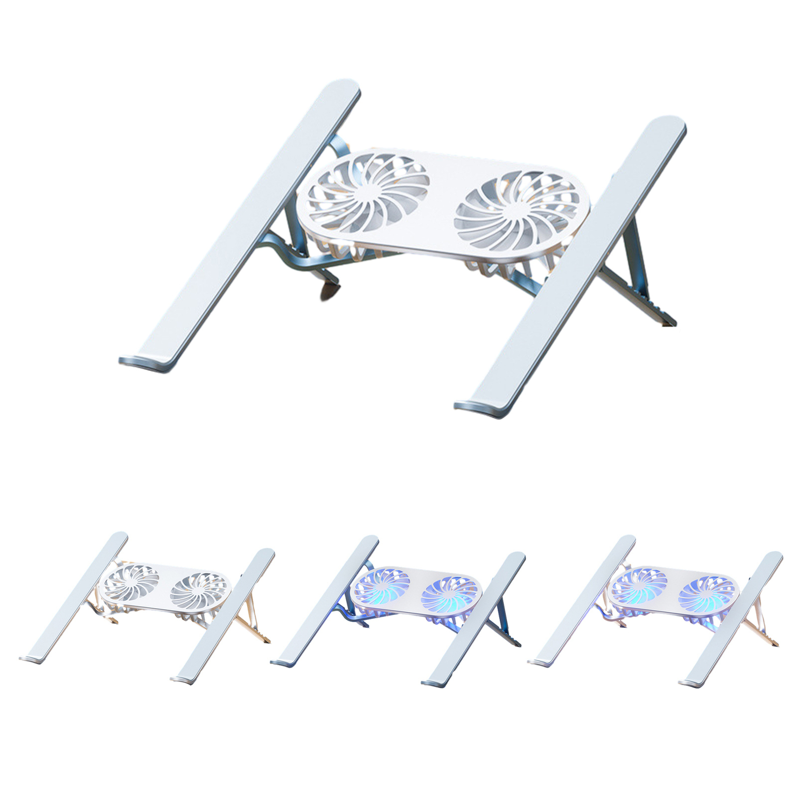 Laptop Stand with Fan Foldable Dual Cooling Fan Laptop Stand-image