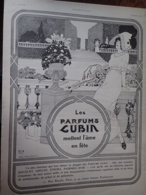 Parfums LUBIN + NESTLE + MAGI Reklame Papier ILLUSTRATION WEIHNACHTEN 1911