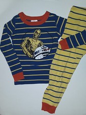 hanna andersson star wars R2D2 C3PO Organic Cotton PJ pajamas 110 5 yellow blue