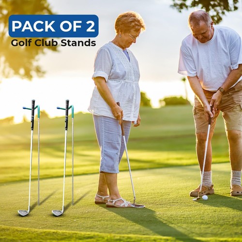 Paquete de 2 soportes portátiles para palos de golf - carrito de acero, carrito para palos de golf hecho en EE. UU. - Imagen 2 de 64