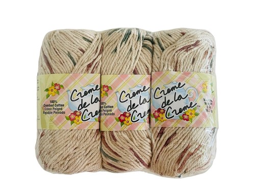 Lot de 3 pelotes de coton mercerisé x50 g ( aiguille n 2) - Loisirs créatifs