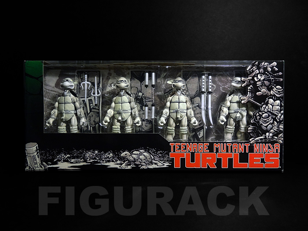 NECA Teenage Mutant Ninja Turtles, B&W 4 Pack Action Figures NECA Teenage Mutant Ninja Turtles, B&W 4 Pack Action Figures
