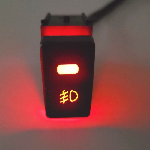 For 2007-2011 Nissan Versa Fog Light On/Off Push Switch Button Red LED Indicator