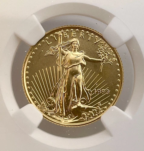 1993 $10 American Gold Eagle NGC MS69 1/4 Oz Key Date!