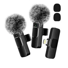 Lavalier Microphone Wireless Audio Video Recording Mini Mic For Android/iPhone