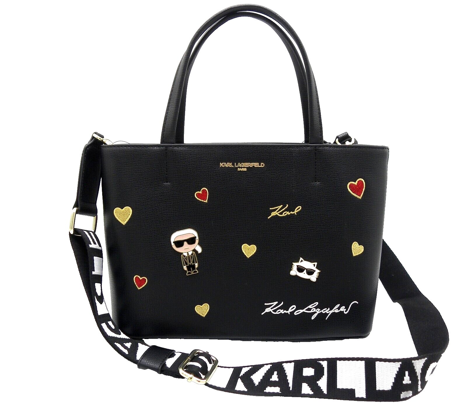 KARL LAGERFELD バッグ Ikon Aquarelle canvas tote bag | Black | Women | KARL LAGERFELD