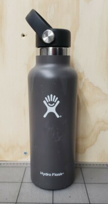 Hydro Flask 18 oz Grey Water Bottle Insulated Loop Cap