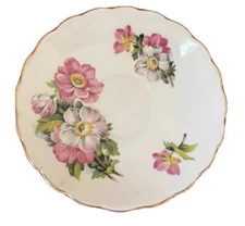 Crownford Fine Bone China Saucer Only Made in England Floral Vintage
