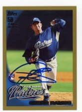 SIGNED BASEBALL CARD AUTO CESAR RAMOS #98 SAN DIEGO PADRES 2010 TOPPS GOLD
