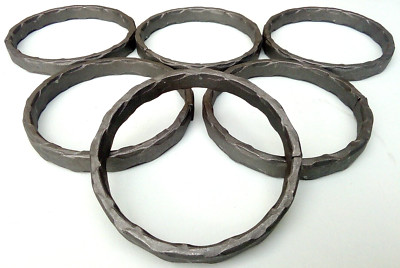 6 N0 100 mm Durchmesser Baustahl Ring 12 x 6 mm gehämmert Rand Stab Schmiedeeisen Schweißen