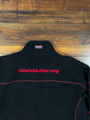 HONDA RACING HRC TEAM FLEECE JACKET SWEATSHIRT FULL ZIP BLACK SIZE