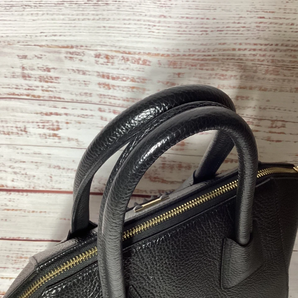 Valentino By Mario Valentino Leather Crossbody Top Handle Shoulder Bag Black  - Image 4 of 4