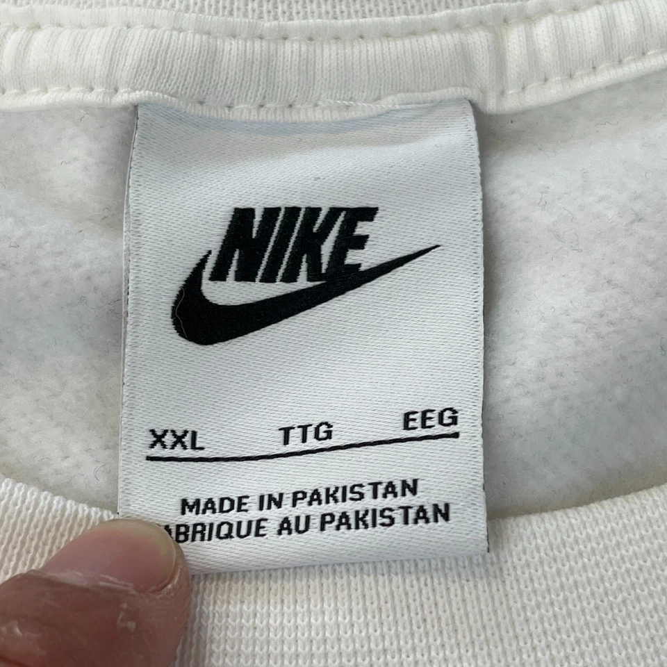 Nike Center Swoosh Light Pink Fleece Crop Crew Neck Jacket Women's Size XXL - Image 3 of 4