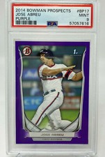 2014 Bowman 1st Jose Abreu Purple Rookie Card - PSA 9. rookie card picture