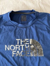 The North Face Big Logo Base Layer Style Blue Shirt - Mens Size Medium