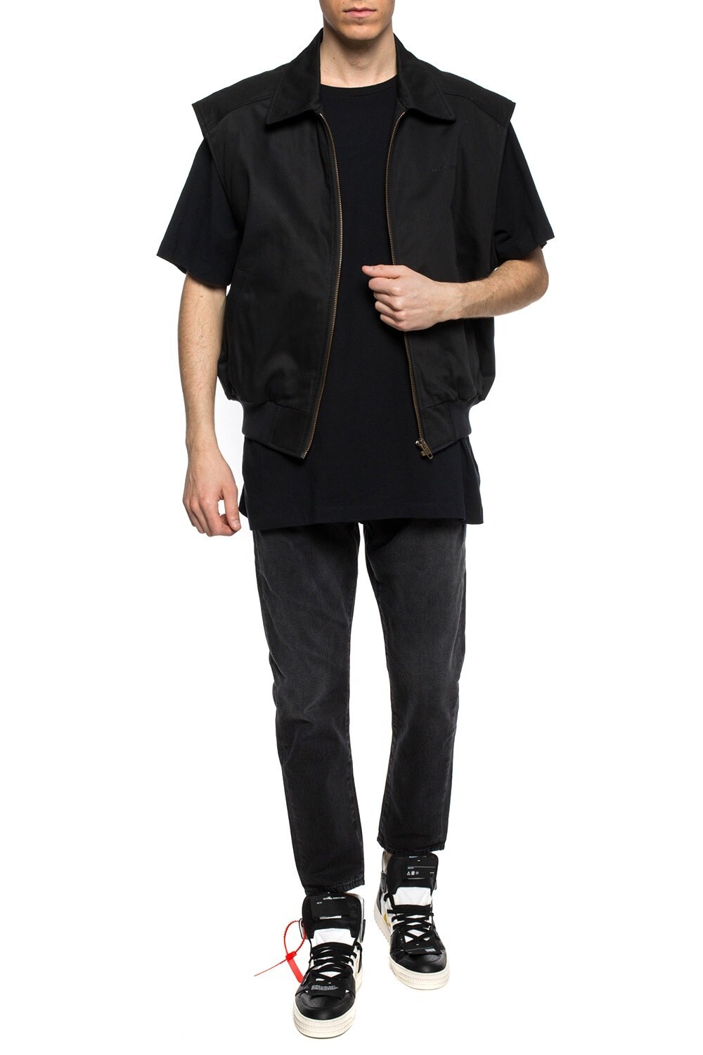 Off-White Black and Red Split Arrows Oversized T-Shirt | Size M SS19 RRP $330 image 5