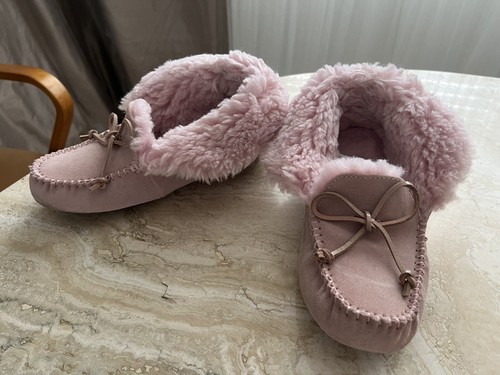 Ugg Alena Suede Slippers Shoes Moccasin Boots US 6 Pink | eBay