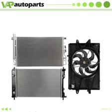 Cooling Fan and Radiator Condenser Assembly For 2010-2015 Chevrolet Equinox 2.4L
