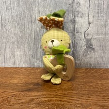 SIMPLY BRIGHT Starts Bunny BABY Plush Wooden RATTLE Toy