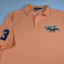 Polo Ralph Lauren Polo Shirt Mens XL Orange Cotton Classic Fit Pony Logo