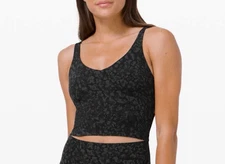 Lululemon Align Tank Wild Thing Camo Deep Coal Multi Black Gray size 6