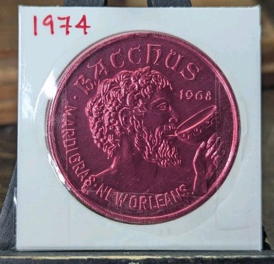 1974 Krewe of Bacchus VI Mardi Gras NOLA Doubloon Vintage ''Glen Campbell'' Token