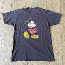 Distressed Vintage 1980s Disney Mickey Mouse Shirt Disneyland - SMALL