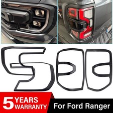 Front and Rear Headlight Tail Light Cover Surround Trim for Ford Ranger 2023+ T9